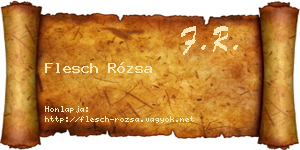 Flesch Rózsa névjegykártya